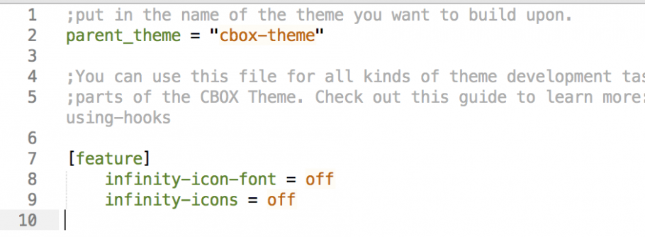 CBOX - Disable icon fonts